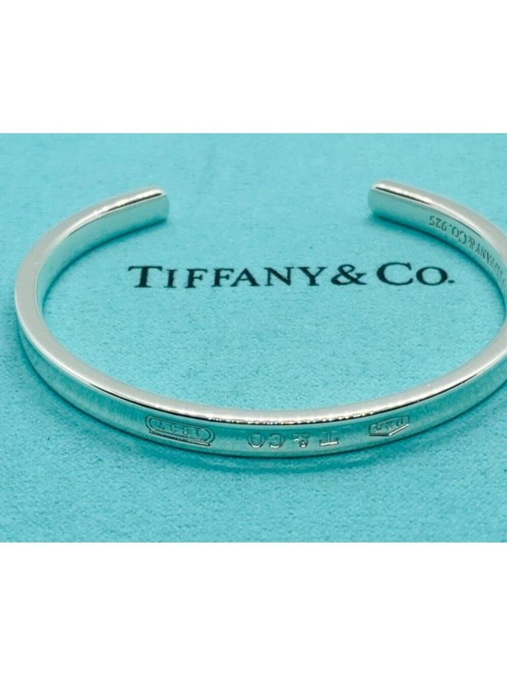 Tiffany & Co Sterling Silver 925 1837 Concave Narrow Cuff Bracelet 6.5"